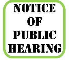Notice of a Public Hearing